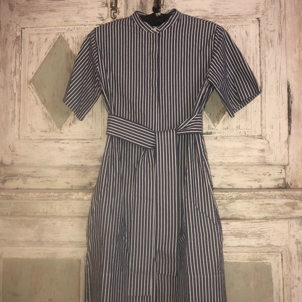 Everlane cotton collarless shirt dress Size 0